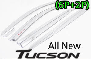 [ Tucson 2016 auto parts ] Chrome Door Visor / Sun Visor (1set-8pcs) Made in Korea